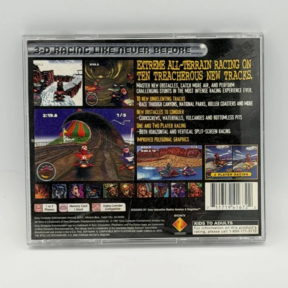 Vintage Jet Moto 2 Sony PlayStation 1 PS1 Complete CIB Racing Game K-A NTSC-U/C